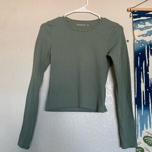 A&F Women's Green Long Sleeve Top